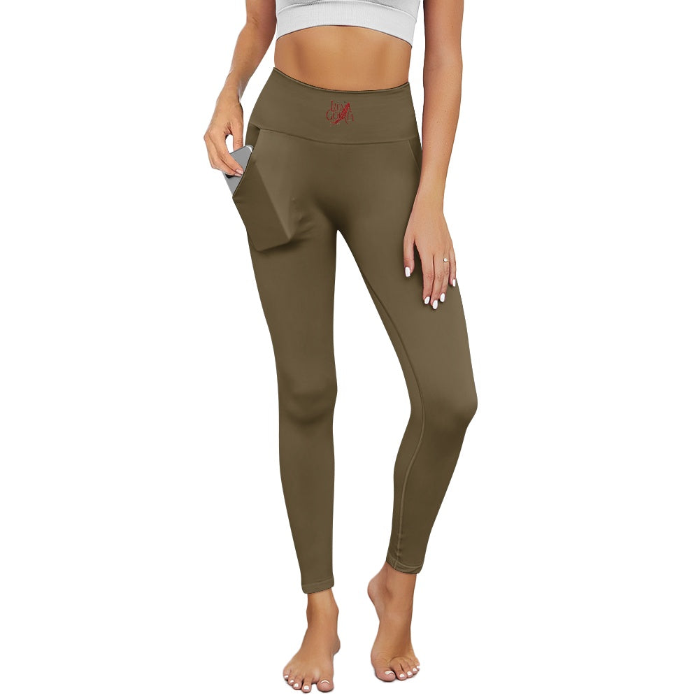Legging femme – Tissu maillot de bain, respirant avec poches Luma Gorria vêtement  Legging femme avec poches Luma Gorria vêtement