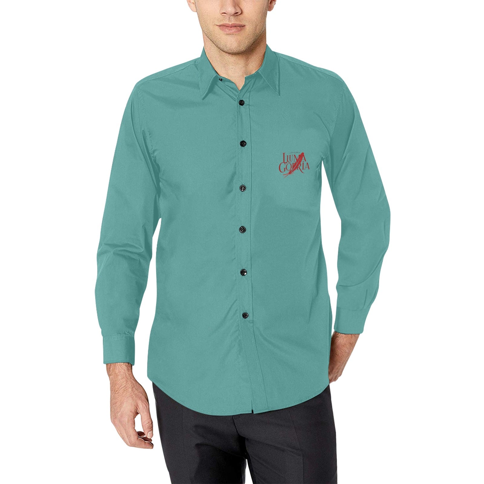 Chemise homme manches longues – Élégante, sans poche, 100% polyester