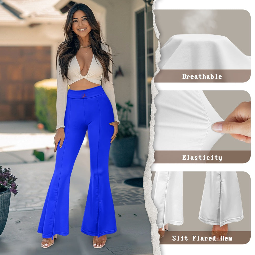 Pantalon évasé femme – Taille haute avec fente élégante Luma Gorria vêtement  pantalon femme Luma Gorria vêtement