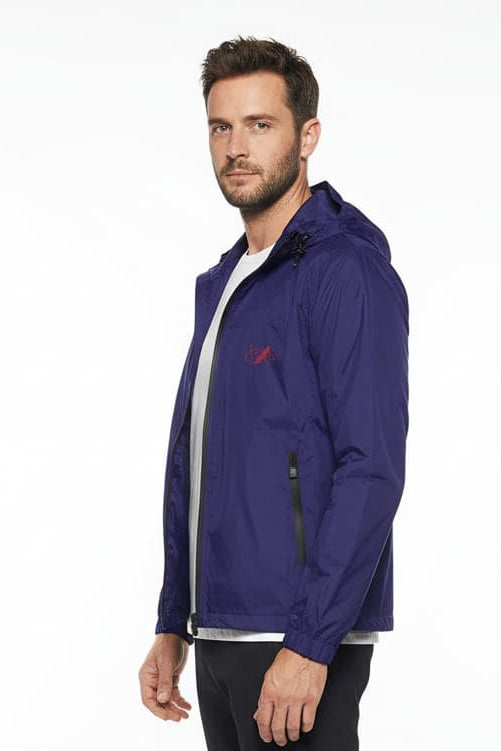 Coupe-vent homme à capuche zippé léger et pratique