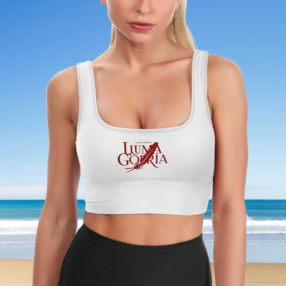 Brassière de sport femme respirante avec coussinets amovibles Luma Gorria vetement  Brassière de sport femme Luma Gorria vêtement