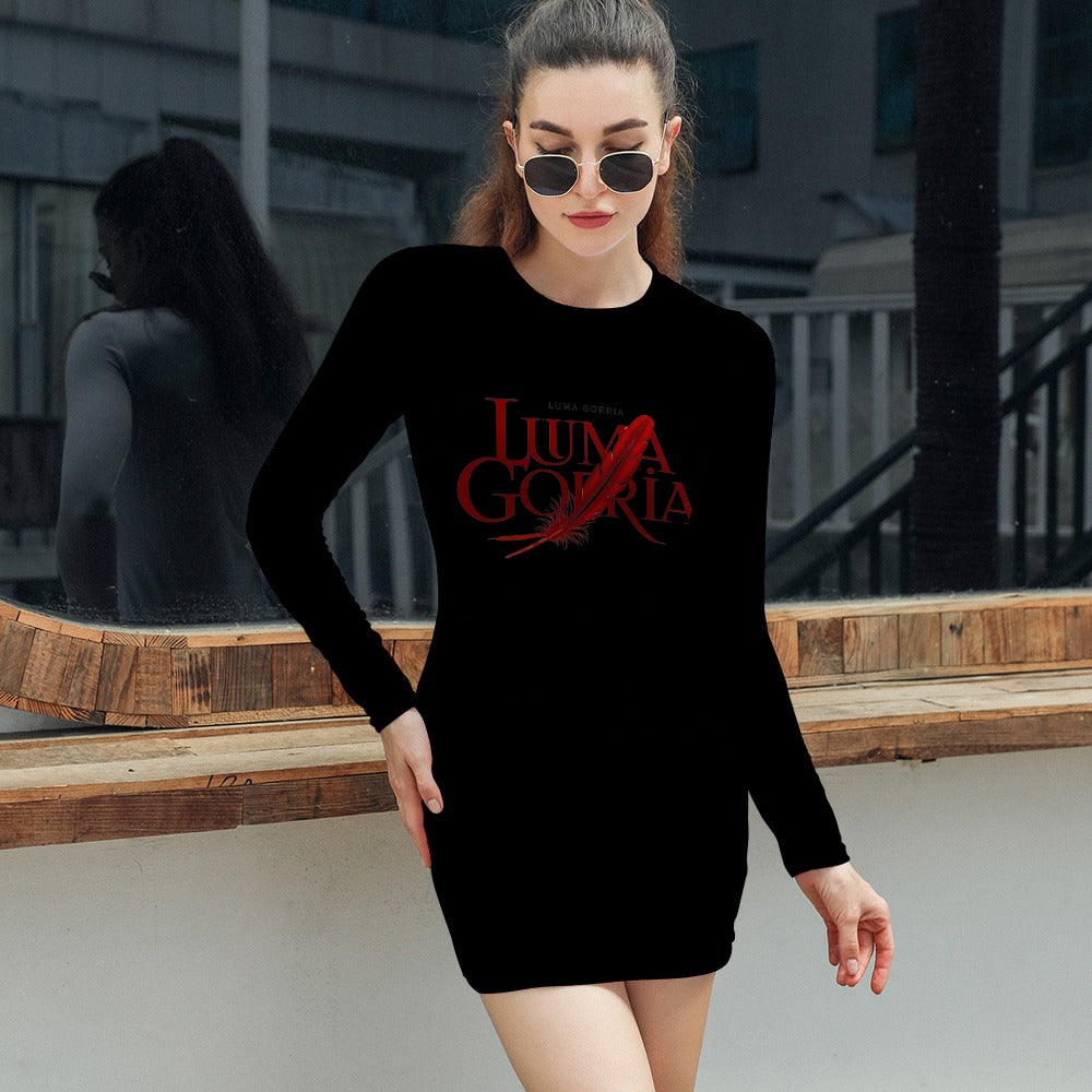Robe moulante manches longues femme – Élégante, confortable et chic Luma Gorria vetement 38.00 Robe courte Luma Gorria vêtement