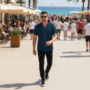 Chemise homme col cubain manches courtes légère et tendance