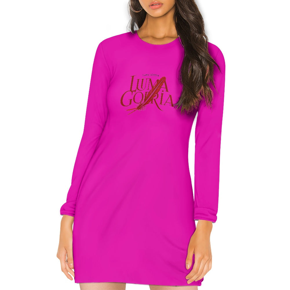 Robe slim femme – Manches longues, extensible et élégante Luma Gorria vêtement 36.00 Robe slim femme Luma Gorria vêtement