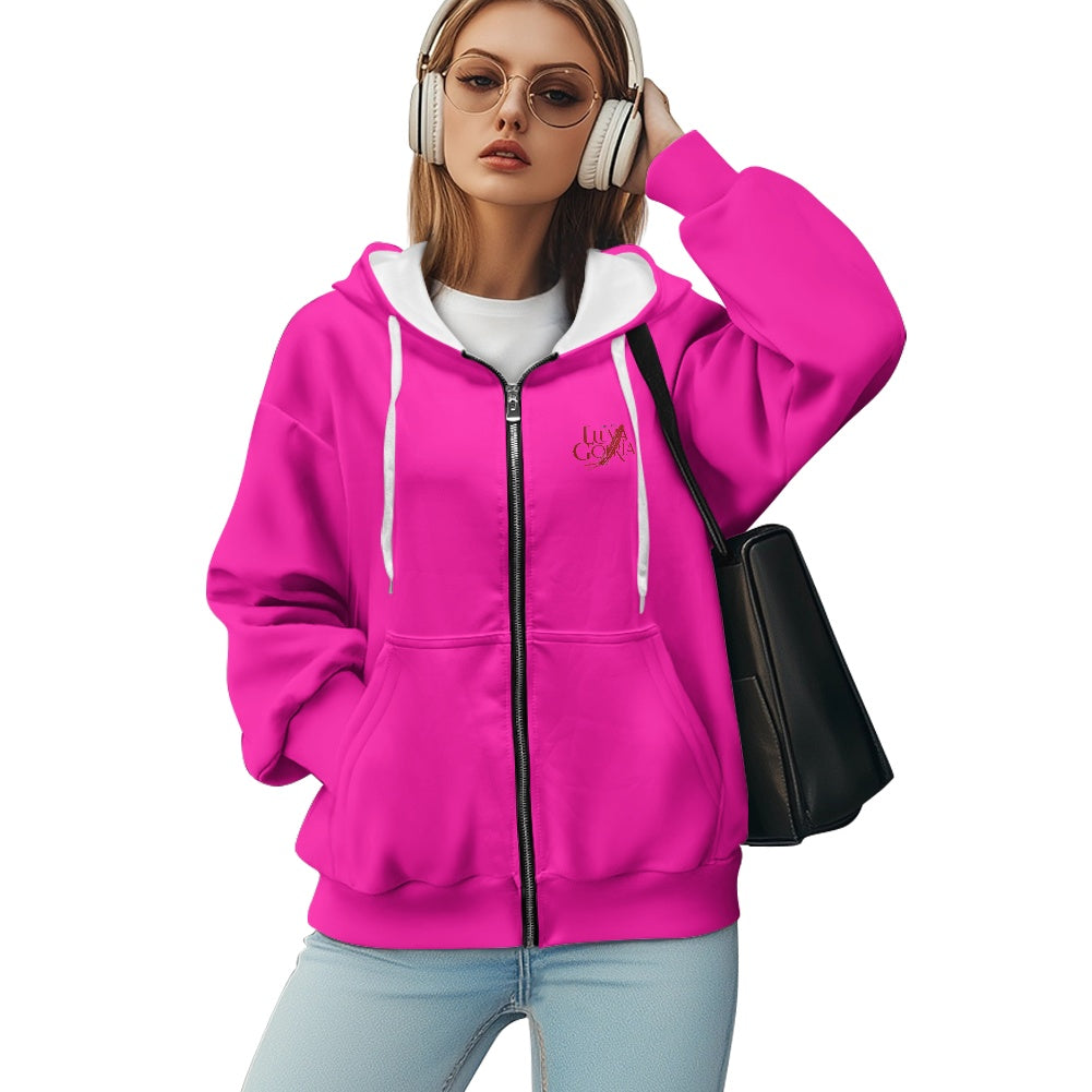 Sweat à capuche zippé femme – Ample, confortable et pratique Luma Gorria vêtement 48.00 hoodie Luma Gorria vêtement