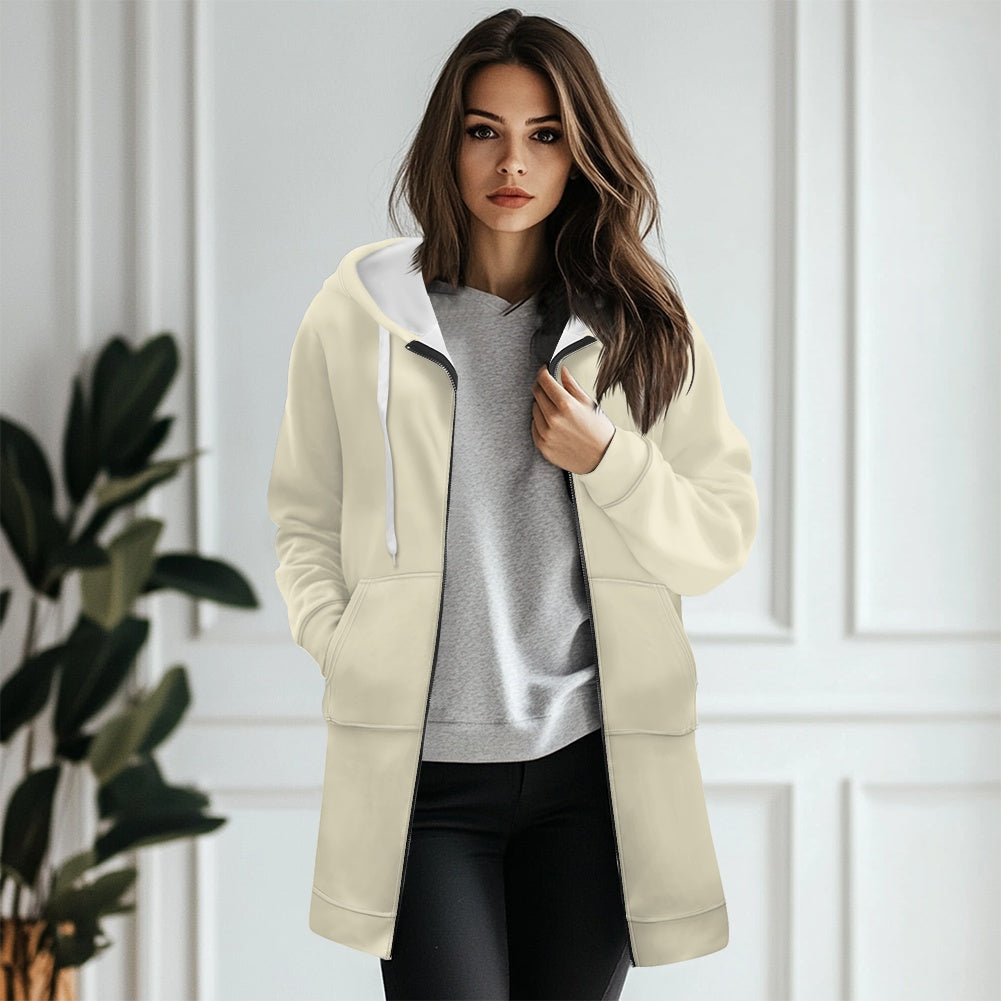 Sweat à capuche femme – Mi-long, doux et zippé Luma Gorria vêtement  Sweat à capuche femme Luma Gorria vêtement