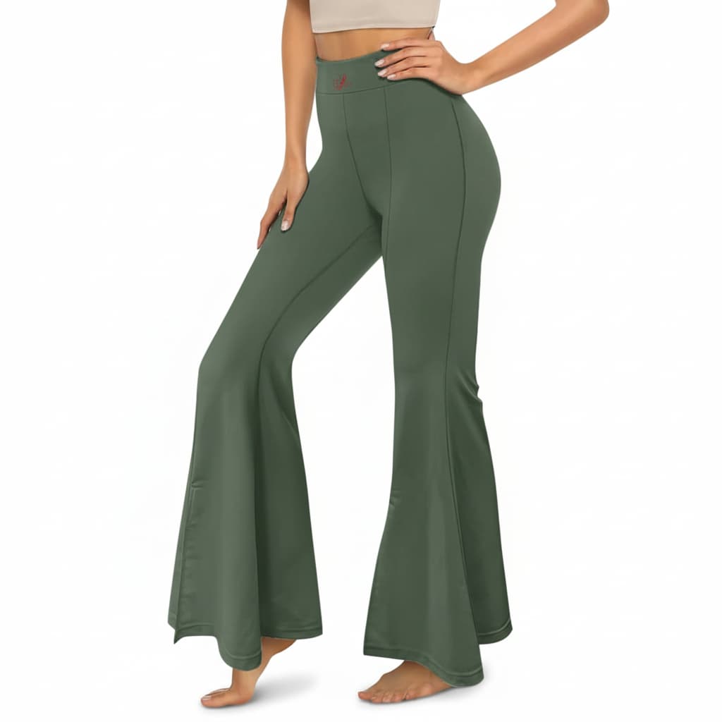 Pantalon femme taille haute évasé et fendu – Élégance & silhouette allongée
