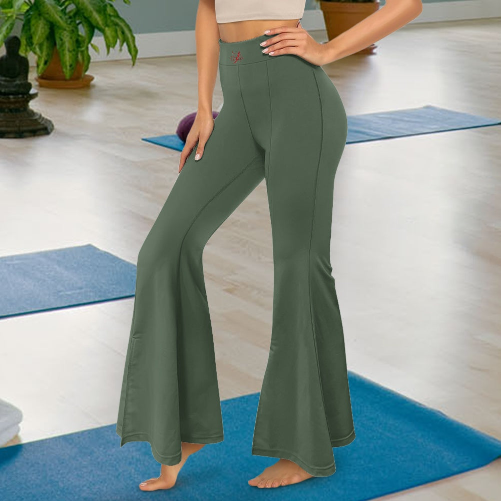 Pantalon évasé femme – Taille haute avec fente élégante Luma Gorria vêtement 38.00 pantalon femme Luma Gorria vêtement