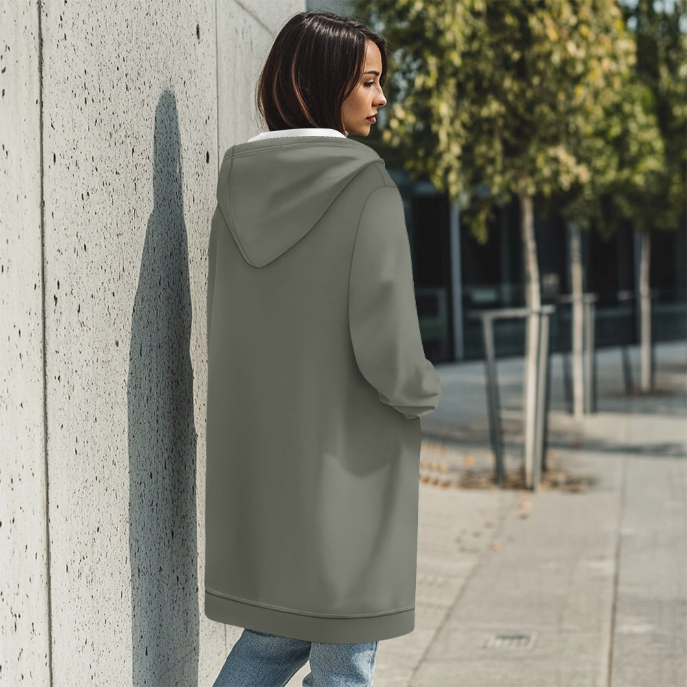 Sweat à capuche femme – Mi-long, doux et zippé Luma Gorria vêtement  Sweat à capuche femme Luma Gorria vêtement
