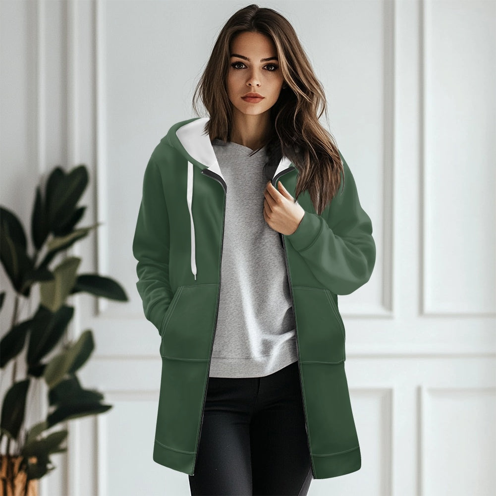 Sweat à capuche femme – Mi-long, doux et zippé Luma Gorria vêtement  Sweat à capuche femme Luma Gorria vêtement