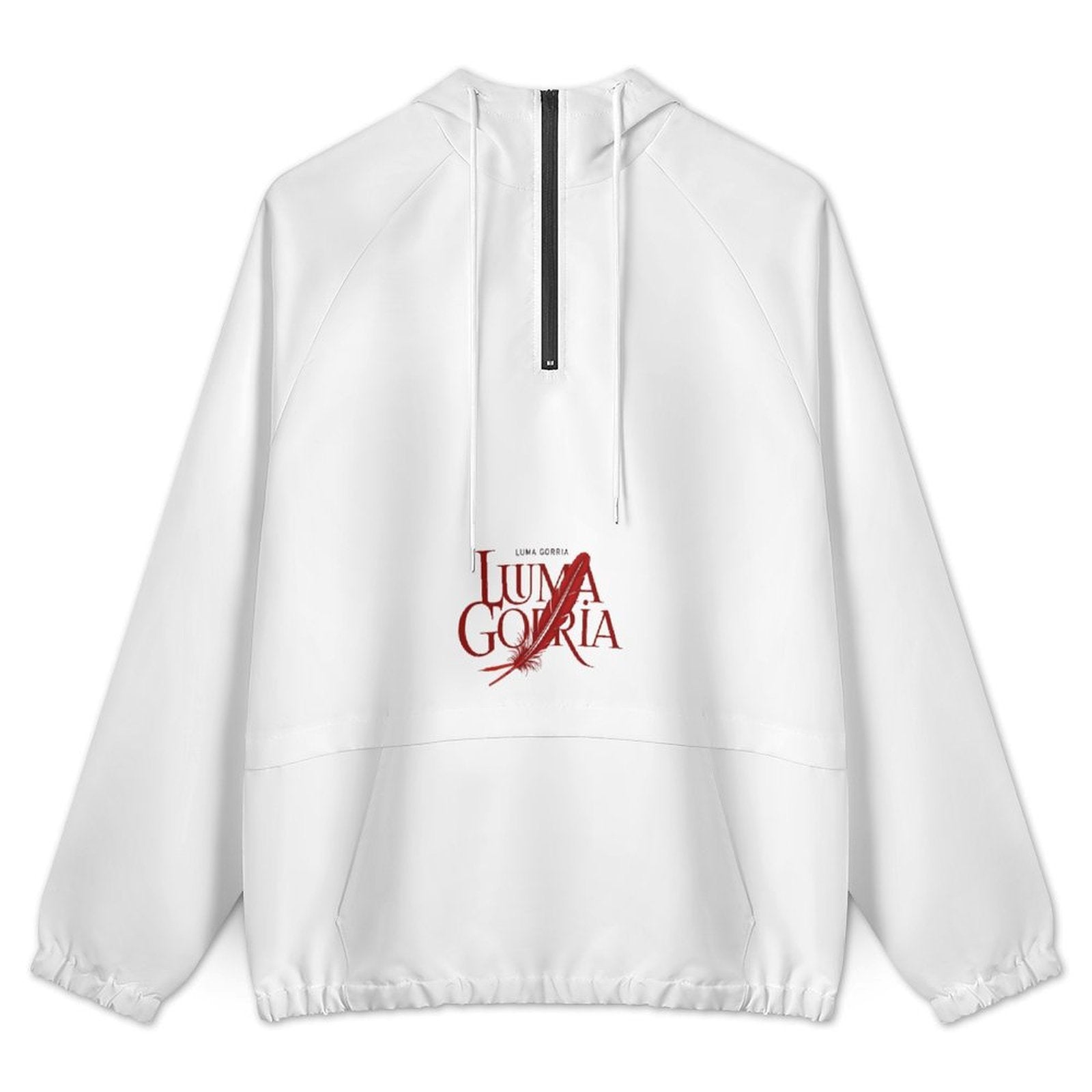 Coupe-vent à enfiler femme léger à capuche demi-zip