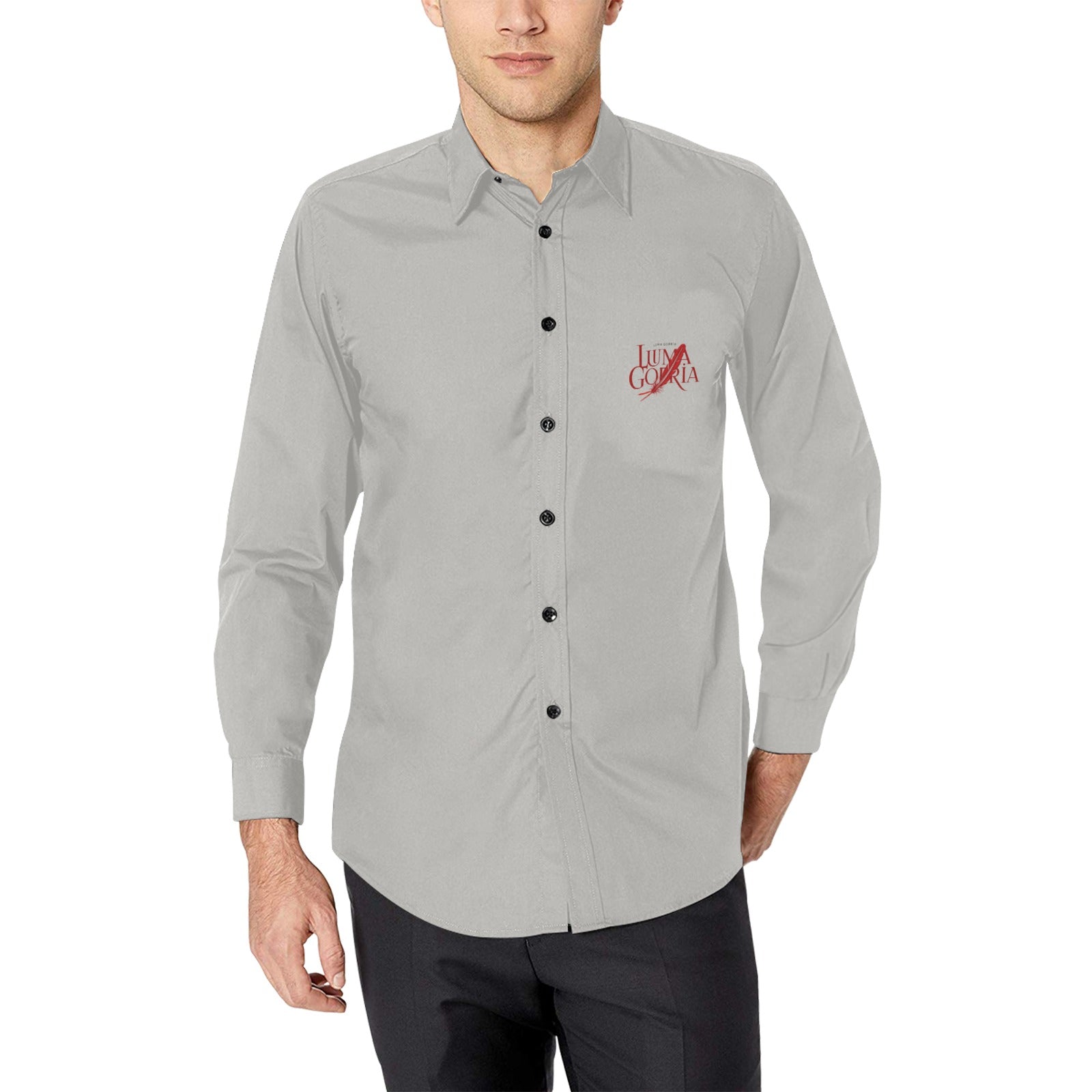 Chemise homme manches longues – Élégante, sans poche, 100% polyester