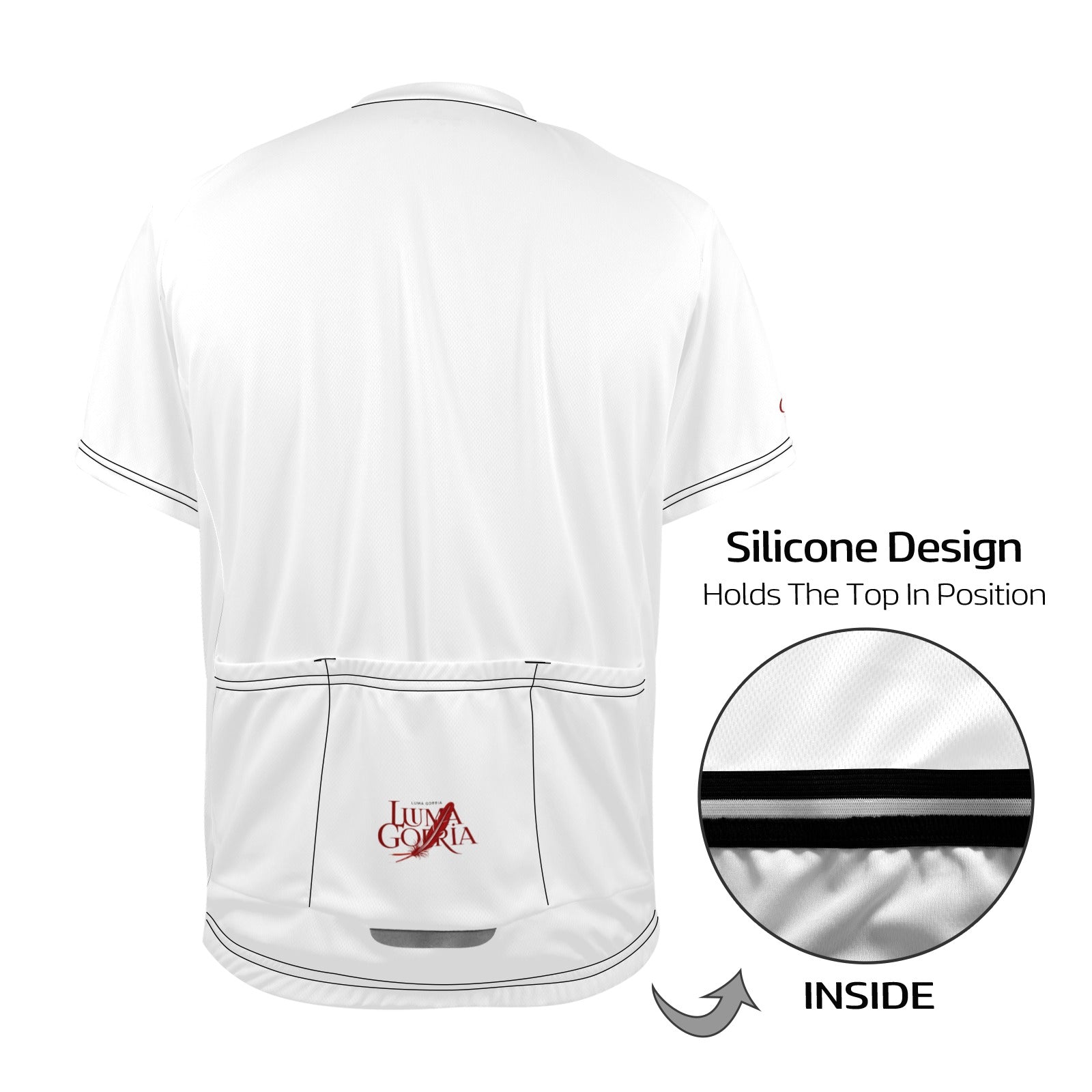Maillot cyclisme homme – Respirant, poches arrière, bande réfléchissante