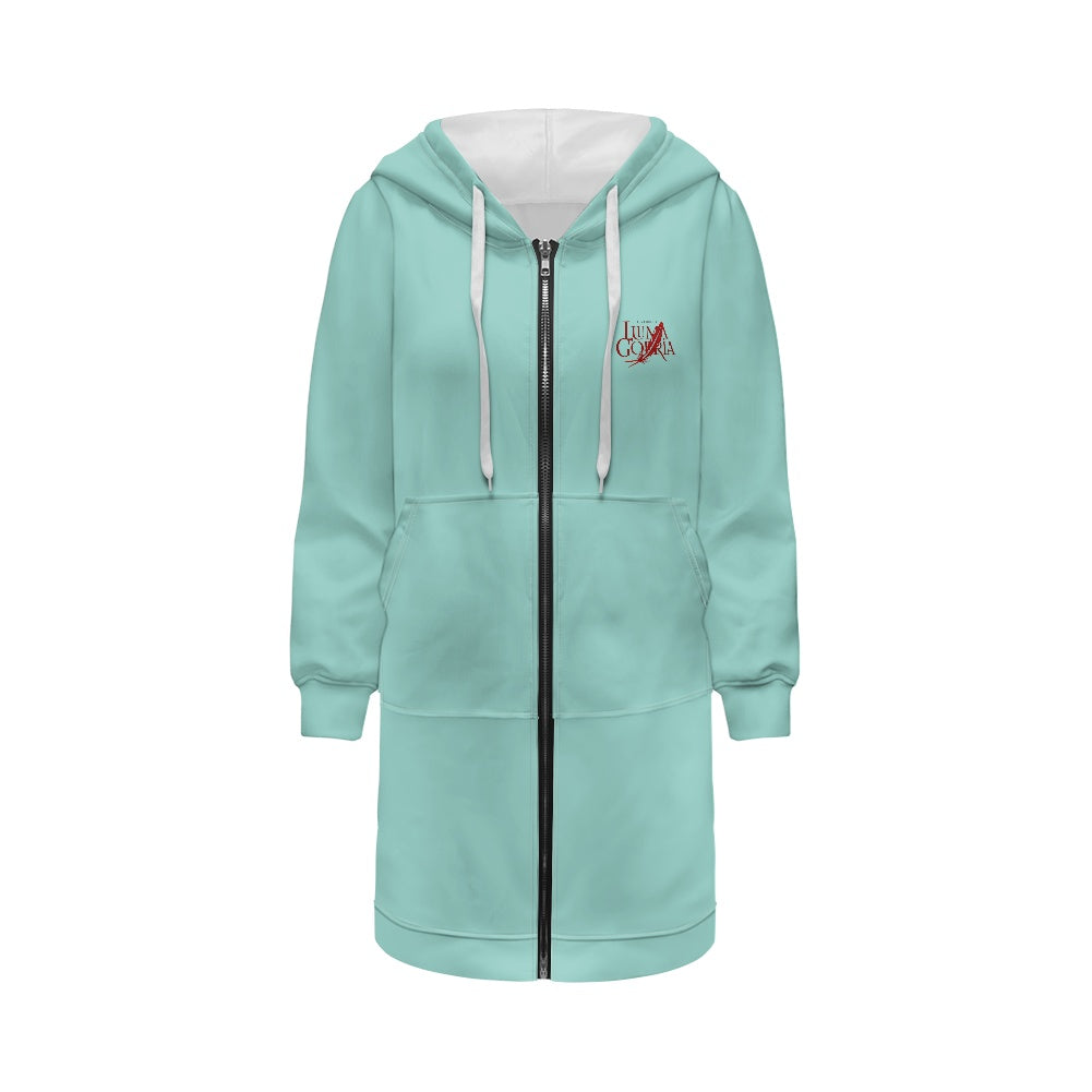 Sweat à capuche femme – Mi-long, doux et zippé Luma Gorria vêtement  Sweat à capuche femme Luma Gorria vêtement