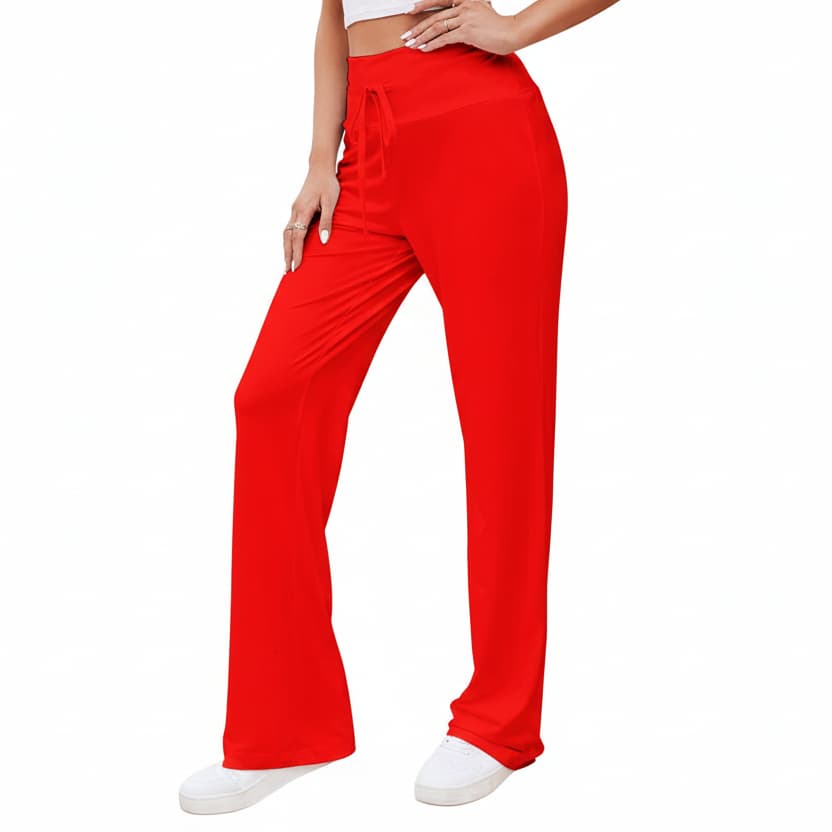 Pantalon femme bas évasé droit à lacets – Élégance & confort au quotidien