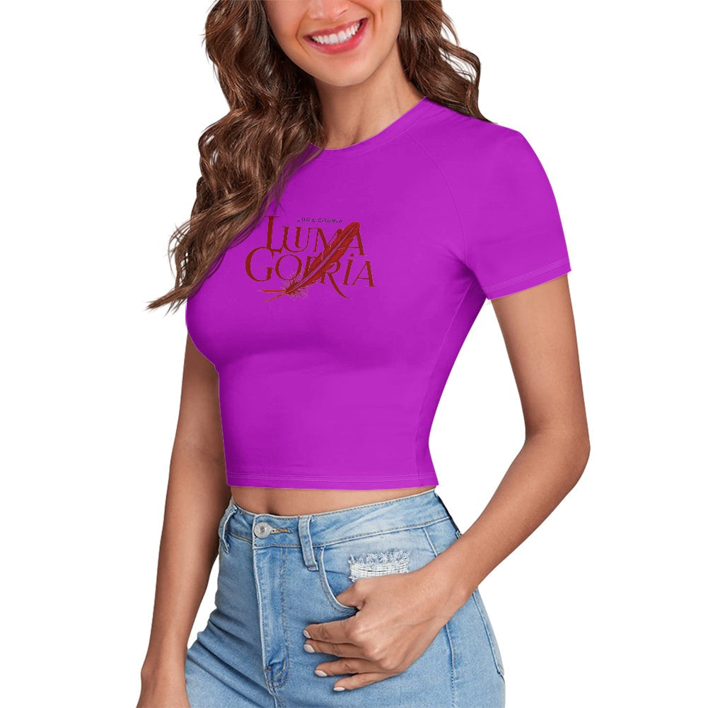T-shirt court moulant femme – Extensible, doux et polyvalent Luma Gorria vêtement  T-shirt court moulant femme Luma Gorria vêtement