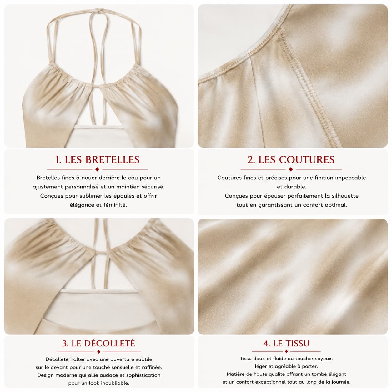Robe longue sexy à bretelles décolleté plongeant – Élégance & silhouette sublimée