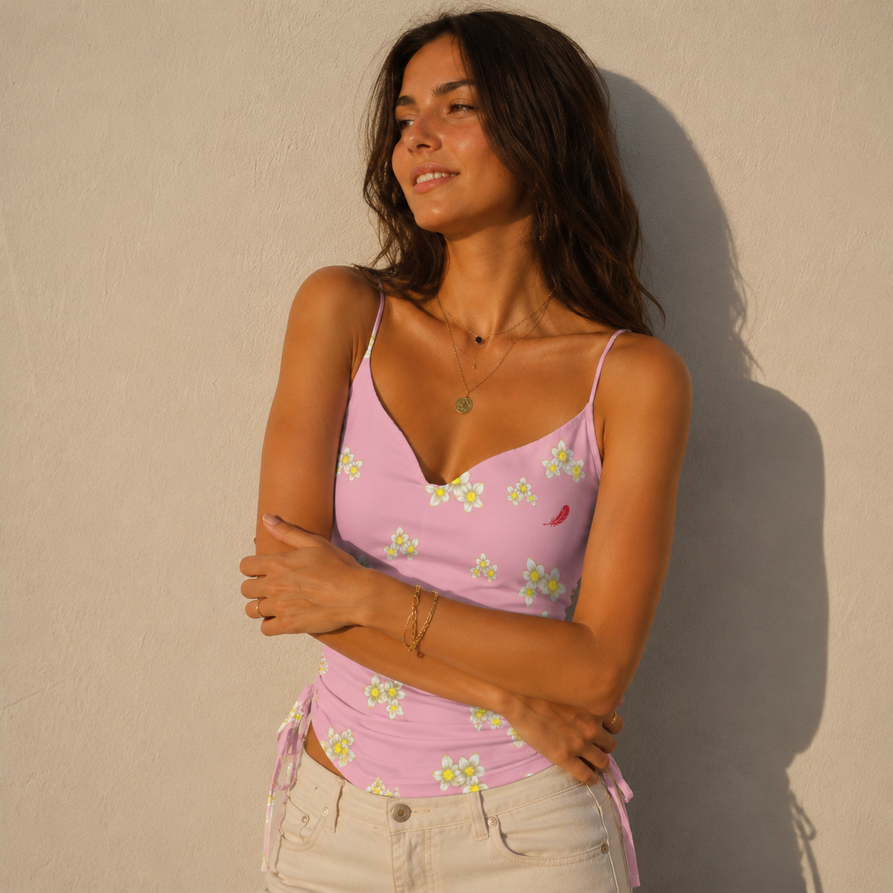 Débardeur à cordon à motifs femme – Léger, confortable & style estival