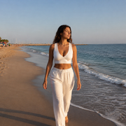 Brassière de sport femme décolleté plongeant dos nageur – Style & performance