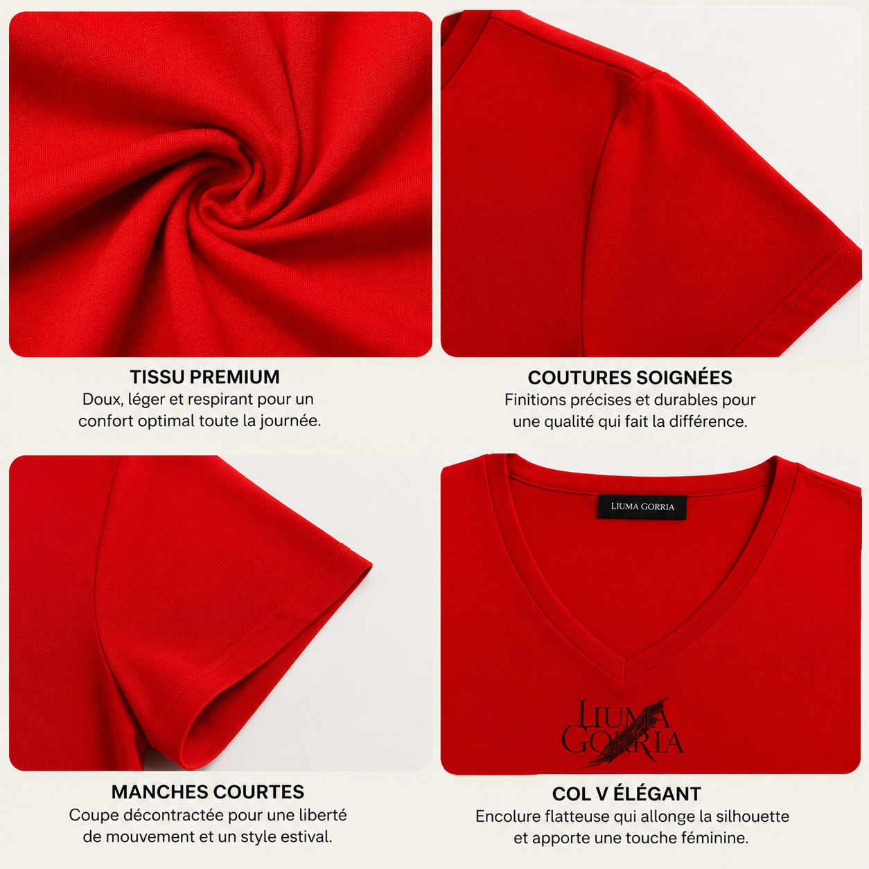 Robe femme col V avec fente latérale – Confort & élégance au quotidien