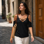 T-shirt femme épaules dénudées – Léger, tendance & estival