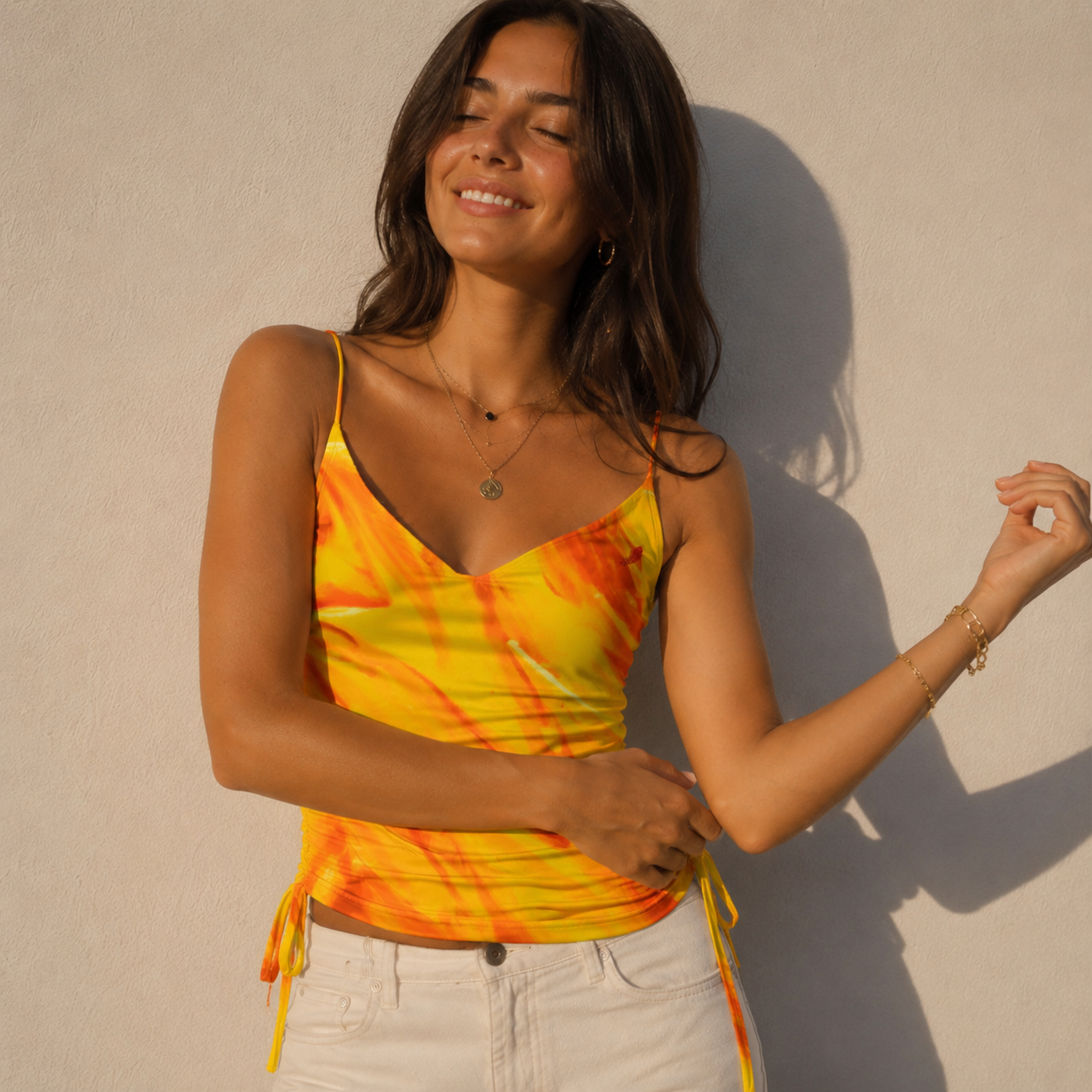 Débardeur à cordon à motifs femme – Léger, confortable & style estival