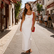 Robe longue en tulle transparent dos nu à bretelles spaghetti – Style audacieux & glamour