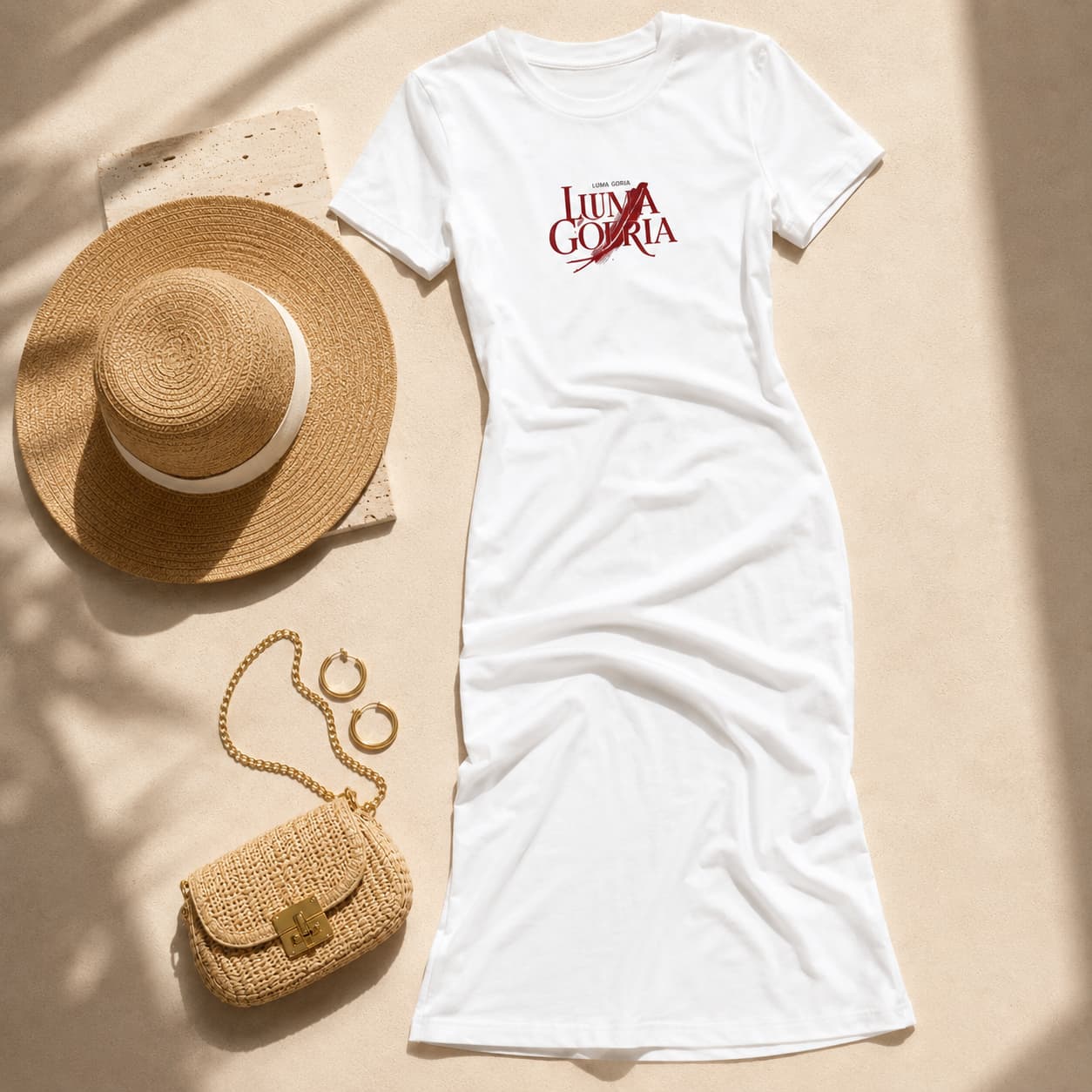Robe longue midi femme manches courtes – Coupe ajustée