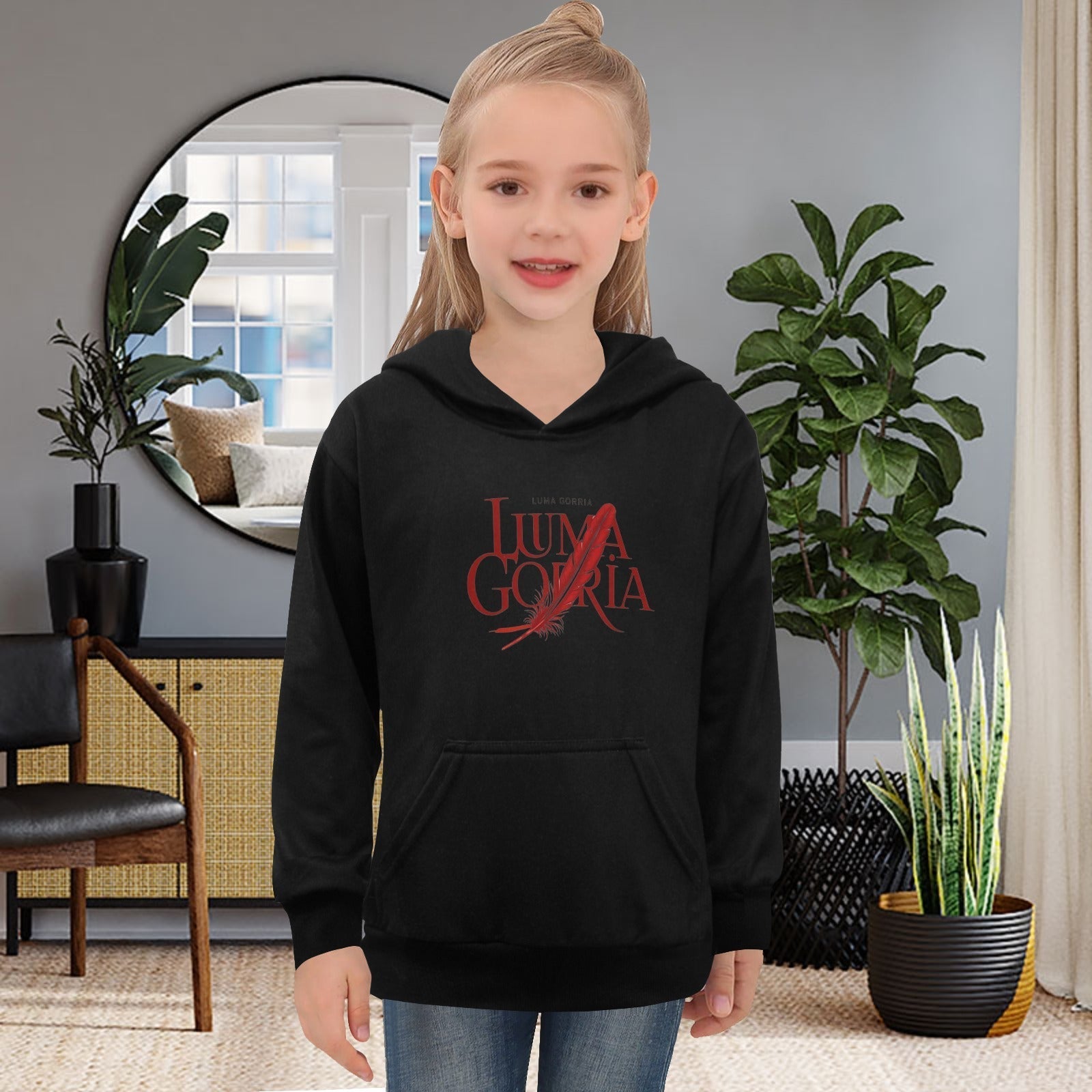 Hoodie Sweat Fille 100% Polyester – Confort Ultime, Douceur et Élégance - Luma Gorria vêtement