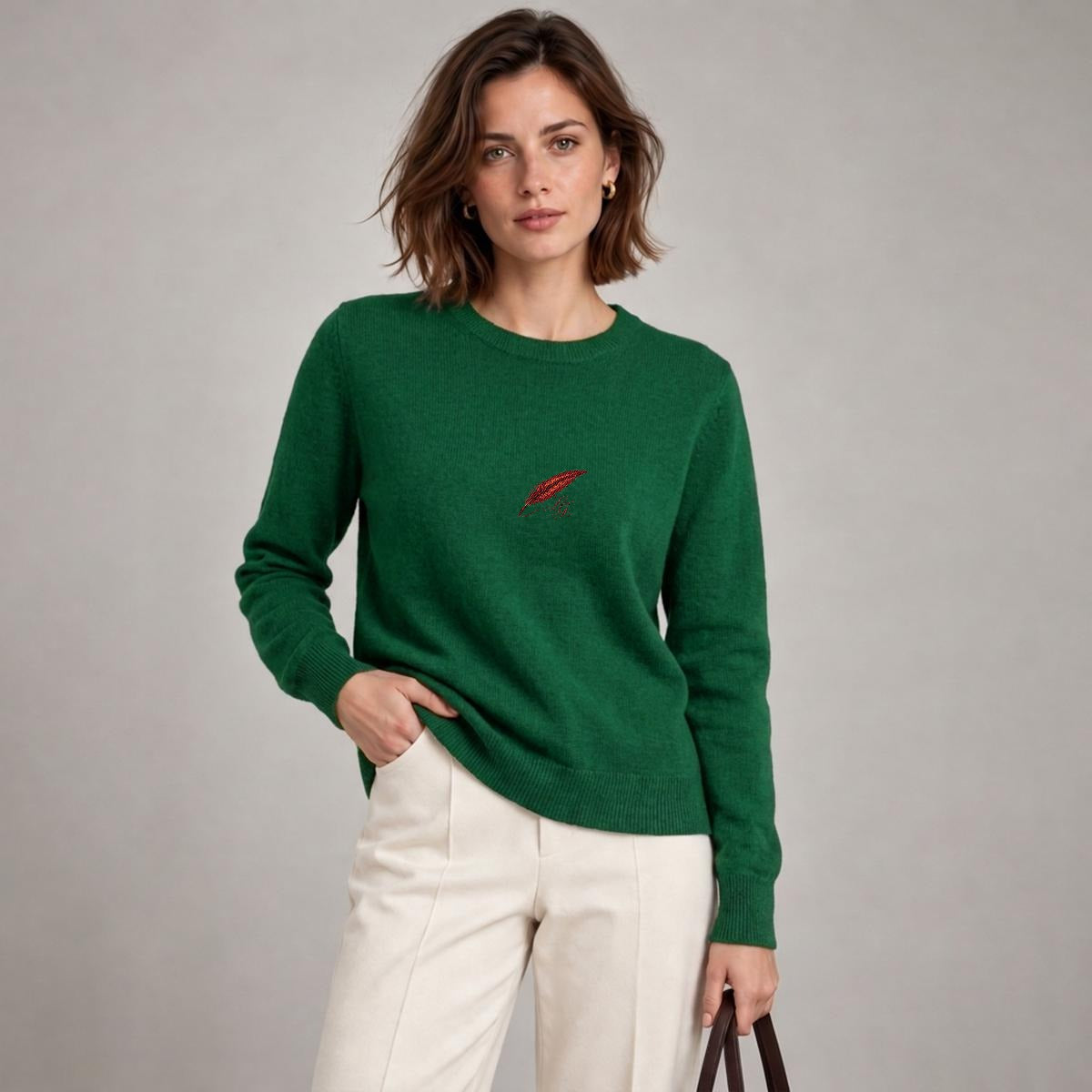 Pull en maille douce mélangée à la laine pour femme – Élégance, confort & douceur