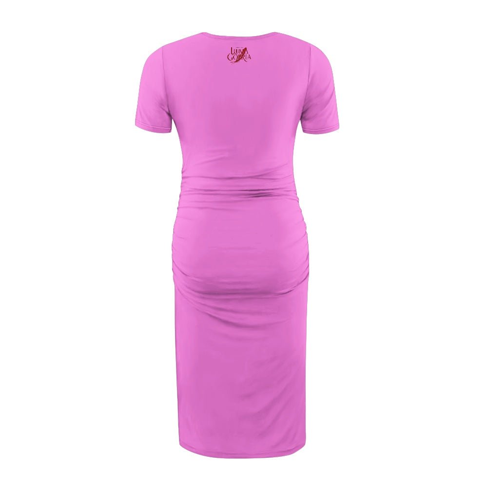 Maternity short sleeve midi dress - Luma Gorria vêtement