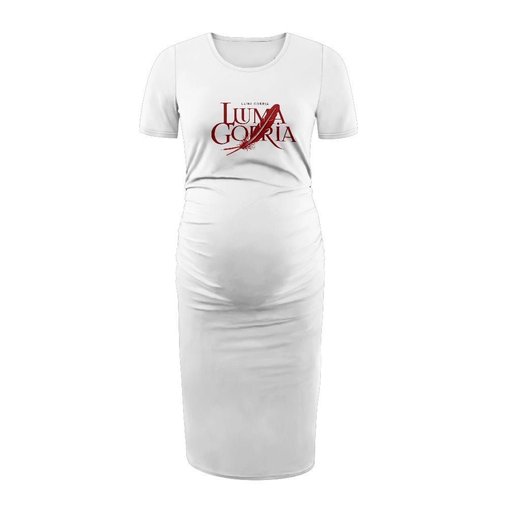 Maternity short sleeve midi dress - Luma Gorria vêtement