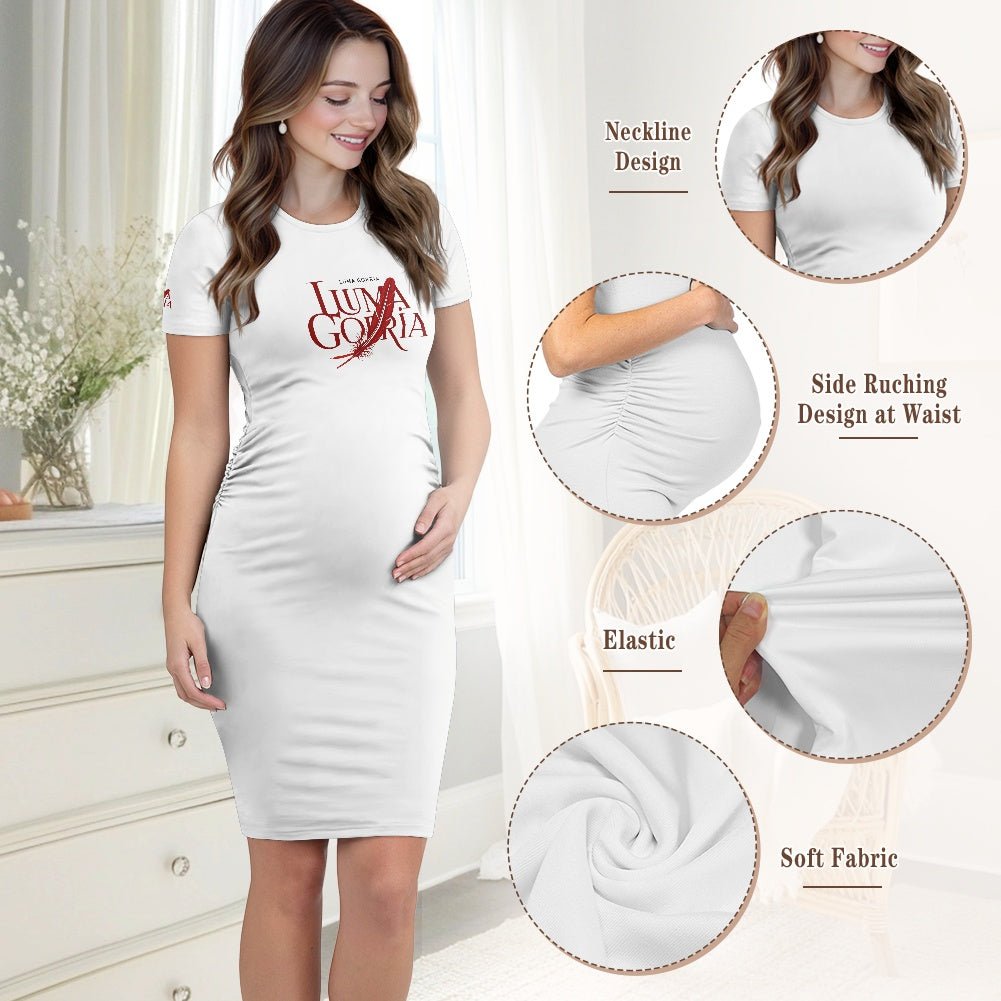Maternity short sleeve midi dress - Luma Gorria vêtement