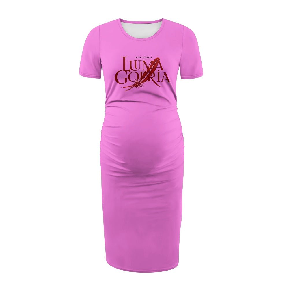Maternity short sleeve midi dress - Luma Gorria vêtement