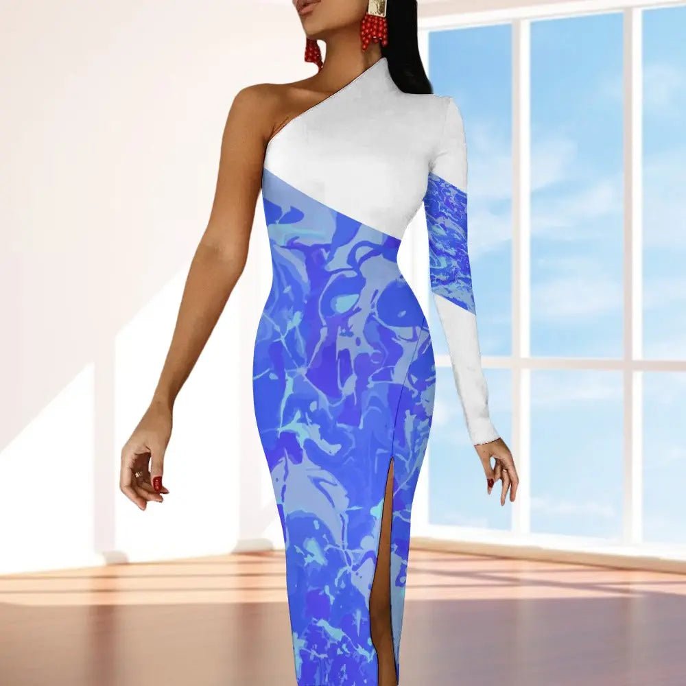 🌙 Mystère & Élégance – La Robe Longue Qui Vous Fait Briller en Soirée. Femme. "ZELIA". - Luma Gorria vêtement