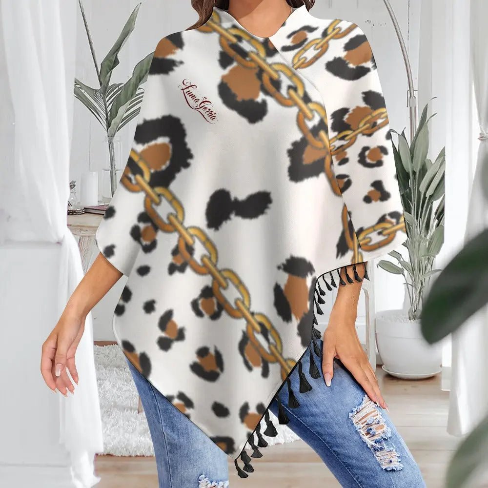 🍁PONCHO RAFFINÉ – Le Secret d’Un Look à la Fois Chic et Cosy 🍁" PANTHERIA" - Luma Gorria vêtement
