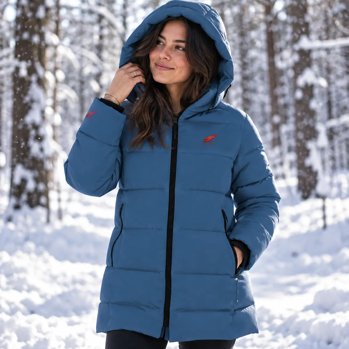 Doudoune longue à capuche pour femme – Chaleur, confort & protection