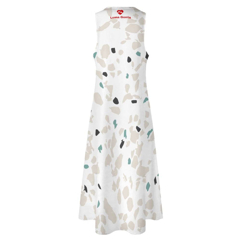 Robe longue d’été sans manches femme, style bohème chic - Luma Gorria vêtement