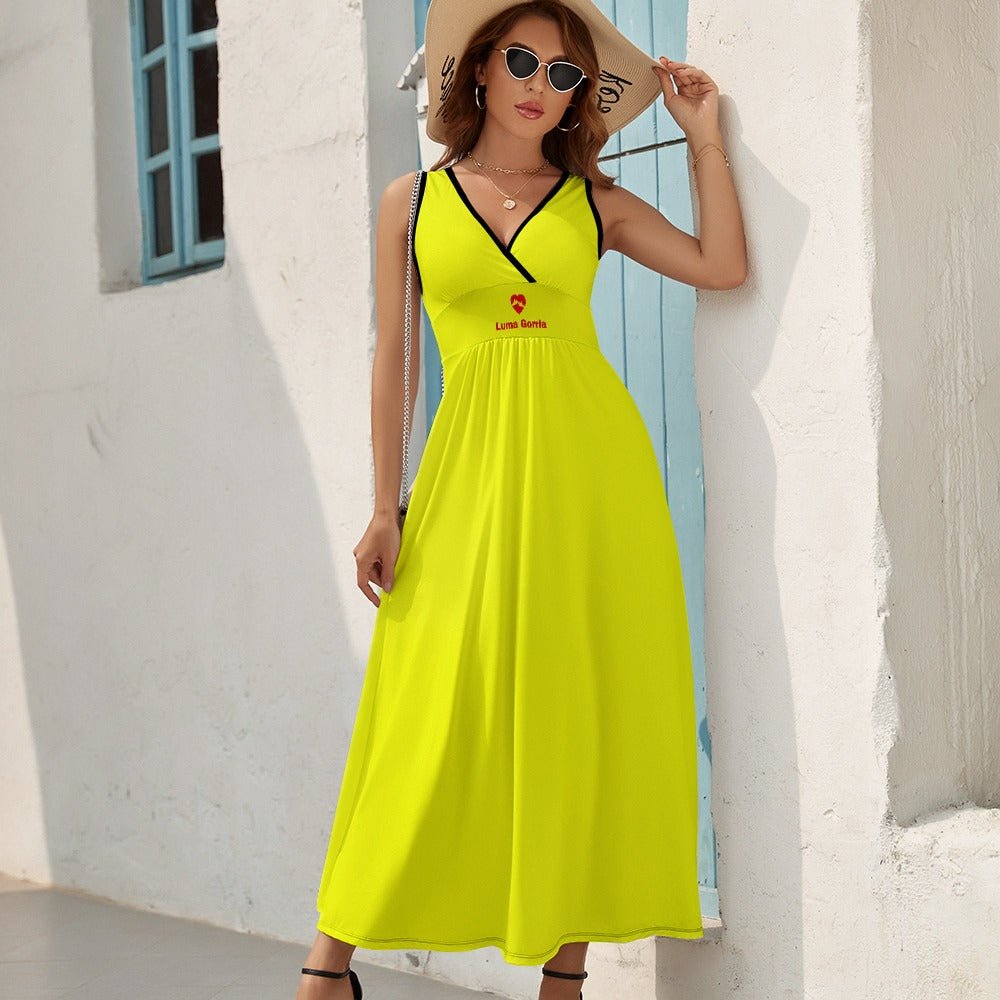 Robe sans manches femme col V fluide, élégante et confortable - Luma Gorria vêtement