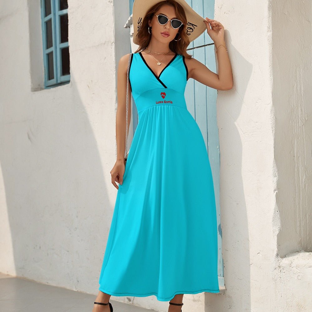 Robe sans manches femme col V fluide, élégante et confortable - Luma Gorria vêtement