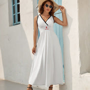 Robe sans manches femme col V fluide, élégante et confortable - Luma Gorria vêtement