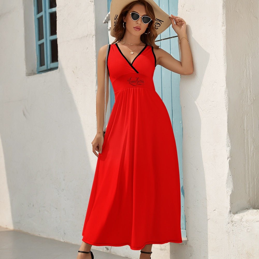 Robe sans manches femme col V fluide, élégante et confortable - Luma Gorria vêtement