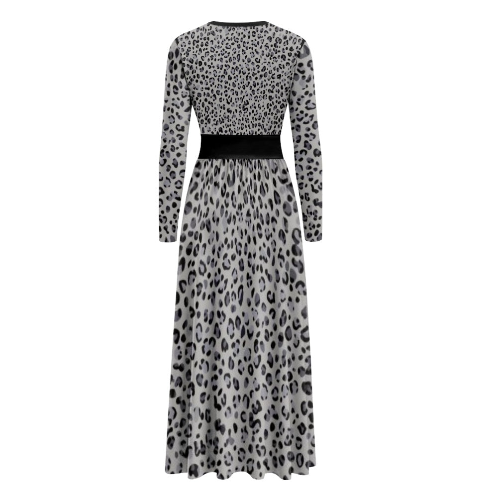 Robe longue femme – Cache-cœur, manches longues, taille haute Luma Gorria vêtement  Robe longue femme Luma Gorria vêtement