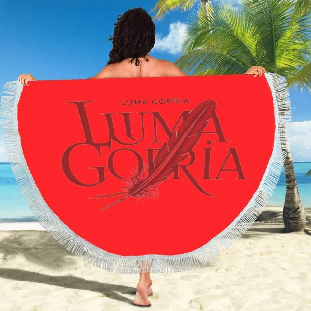 Serviette de plage ronde avec dentelle macramé – Élégance et confort au bord de l’eau - Luma Gorria vêtement