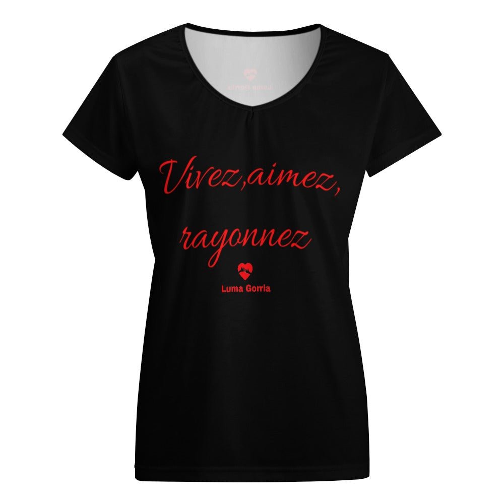 T-shirt Col V Femme – Élégance Décontractée - Luma Gorria vêtement