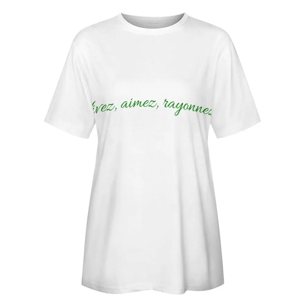 T - SHIRT Femme 100% Coton avec Message Positif – Alliez Confort et Positivité. "MODESTA". - Luma Gorria vêtement