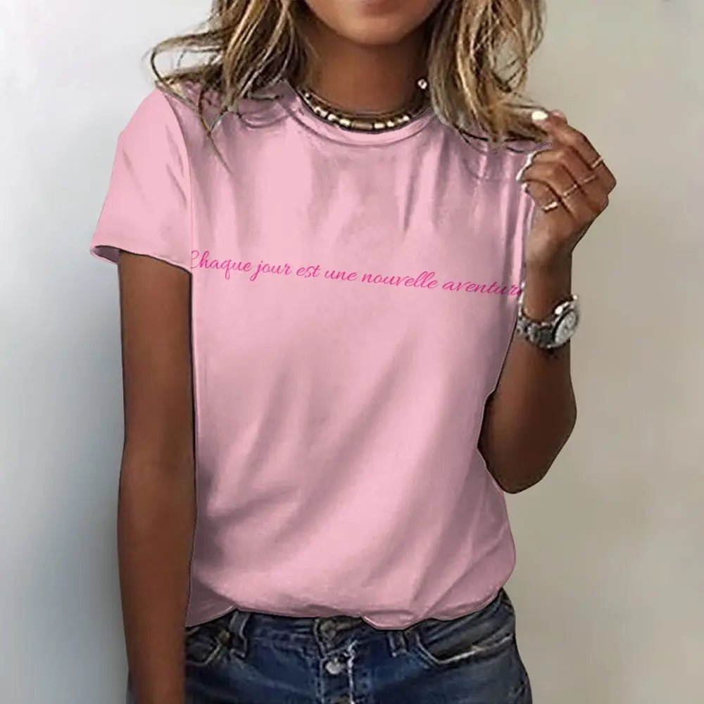T - SHIRT Femme 100% Coton avec Message Positif – Alliez Style et Bonnes Ondes. "YSORIA". - Luma Gorria vêtement
