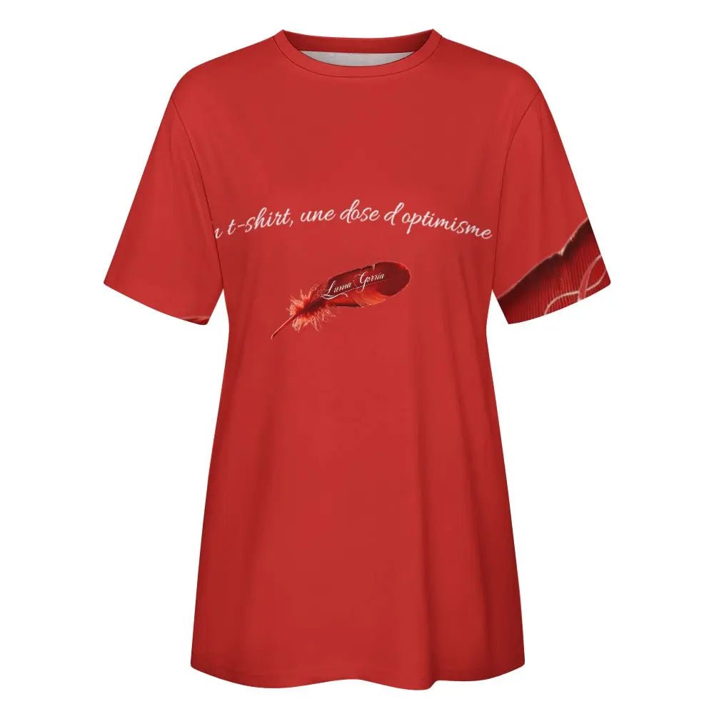 T - SHIRT Femme 100% Coton avec Message Positif – Confort et Positivité Quotidienne. "EPONA". - Luma Gorria vêtement