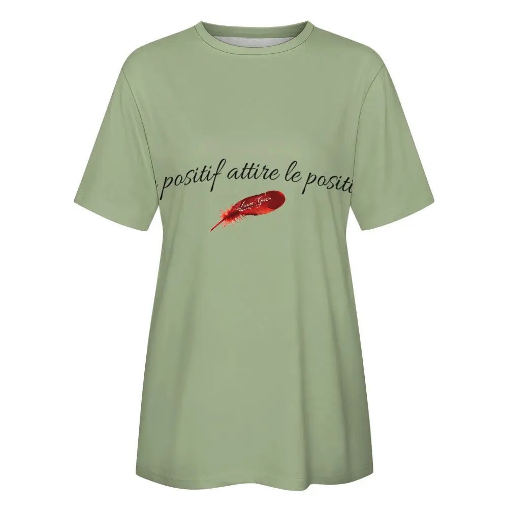 T - SHIRT Femme 100% Coton avec Message Positif – Confort, Style et Optimisme. "PEMA". - Luma Gorria vêtement