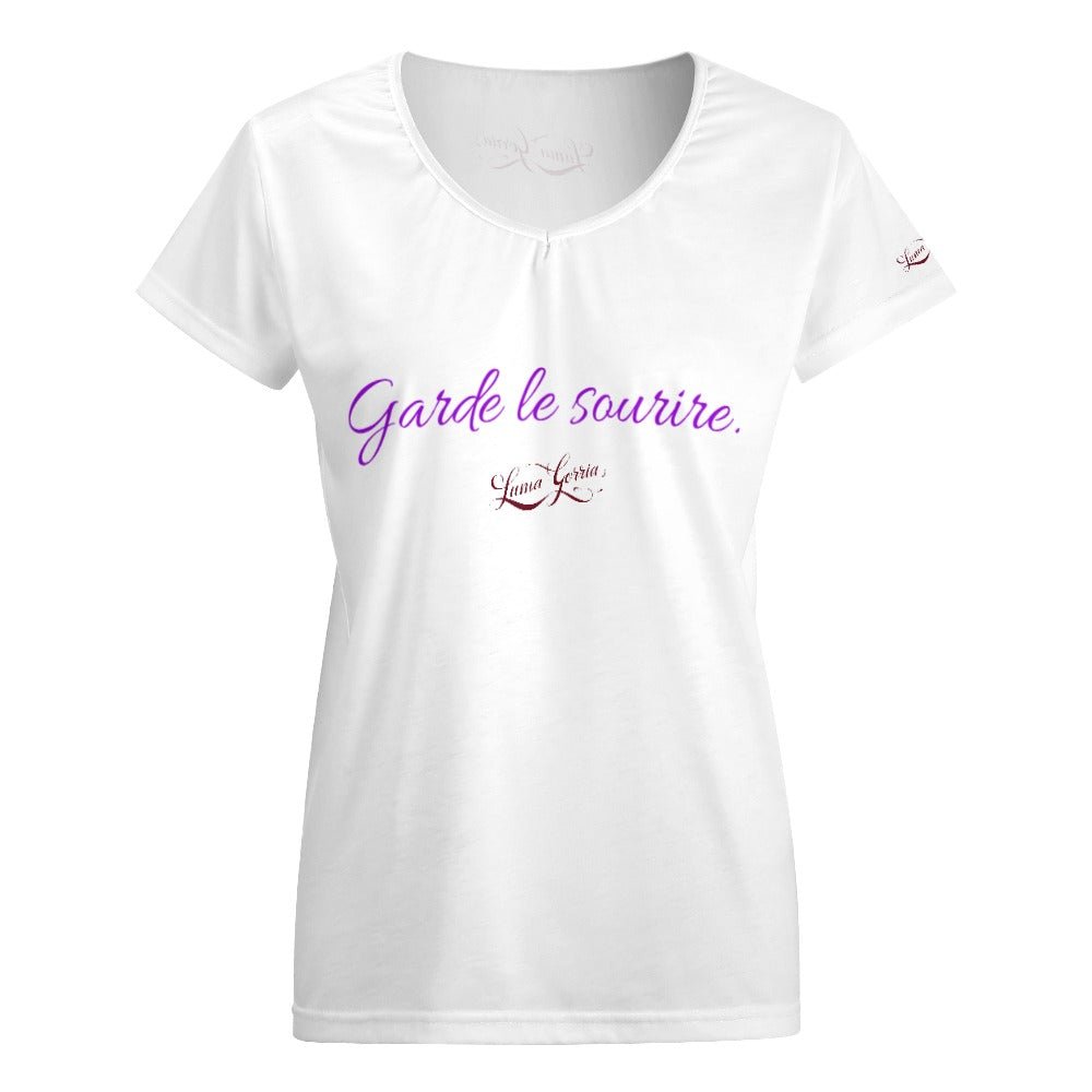 T-shirt Femme Col V Décontracté – Léger - Luma Gorria vêtement
